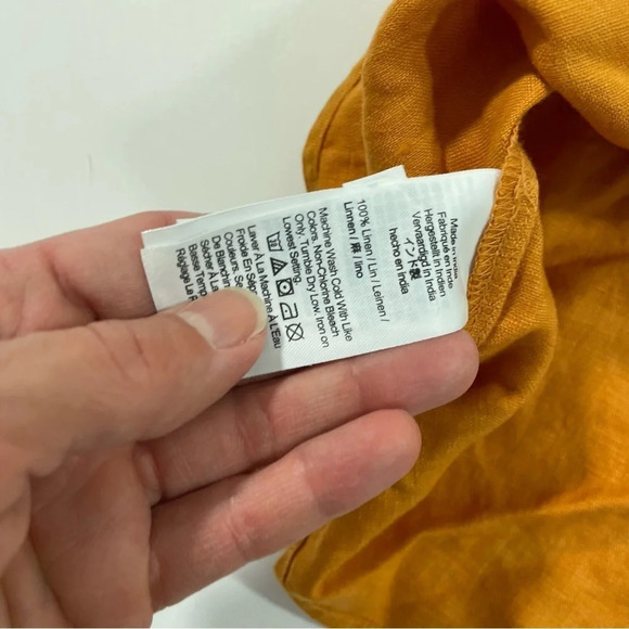 New Madewell 100% Linen Cross Back Sleeveless Top Size 00 - Picture 6 of 9